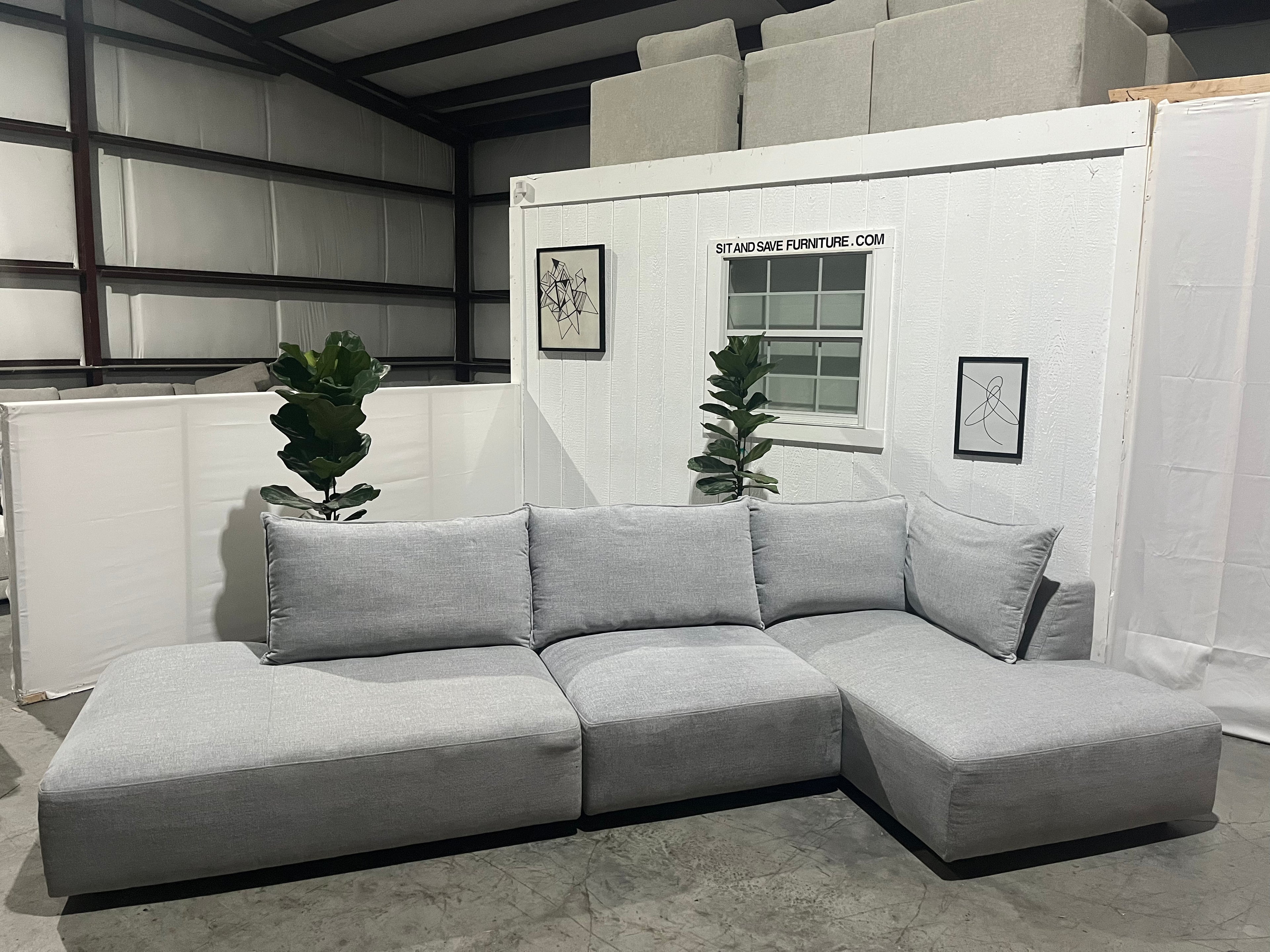 NEW OPEN BOX - Modern Gray Sectional