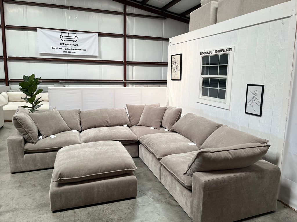 NEW OUT OF BOX- Gray Cloud Sectional