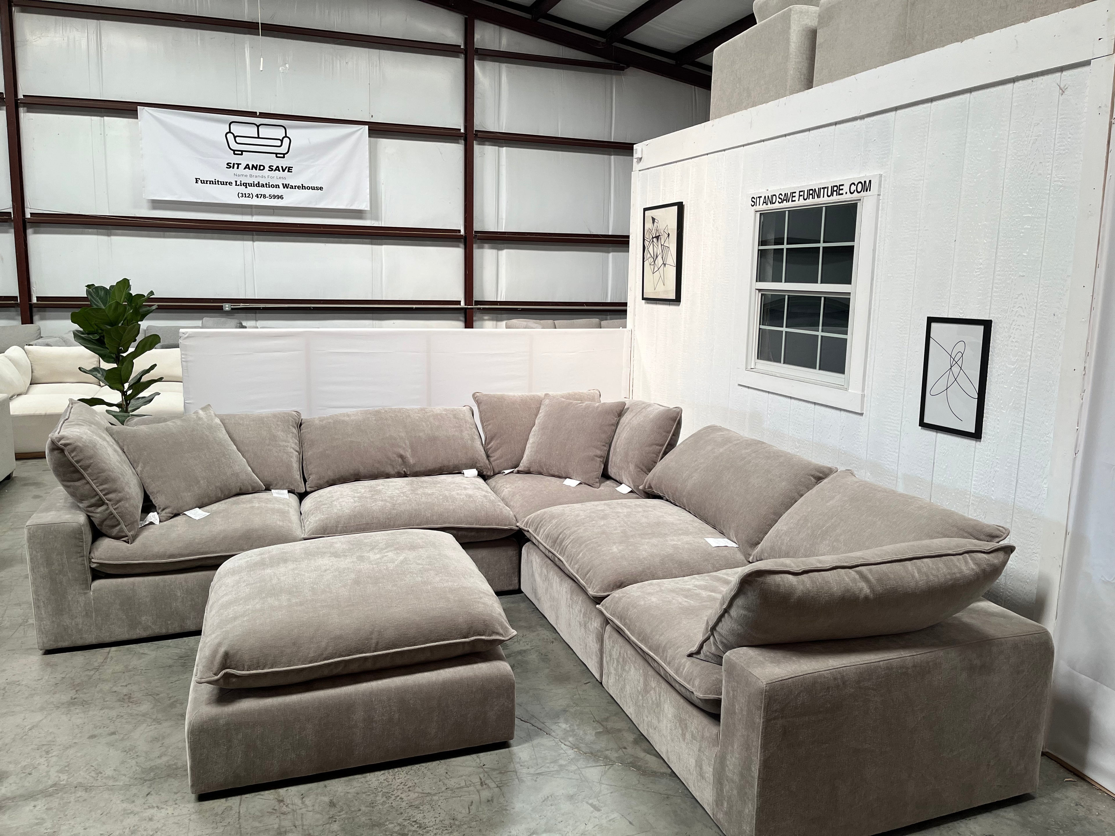 NEW OUT OF BOX- Gray Cloud Sectional