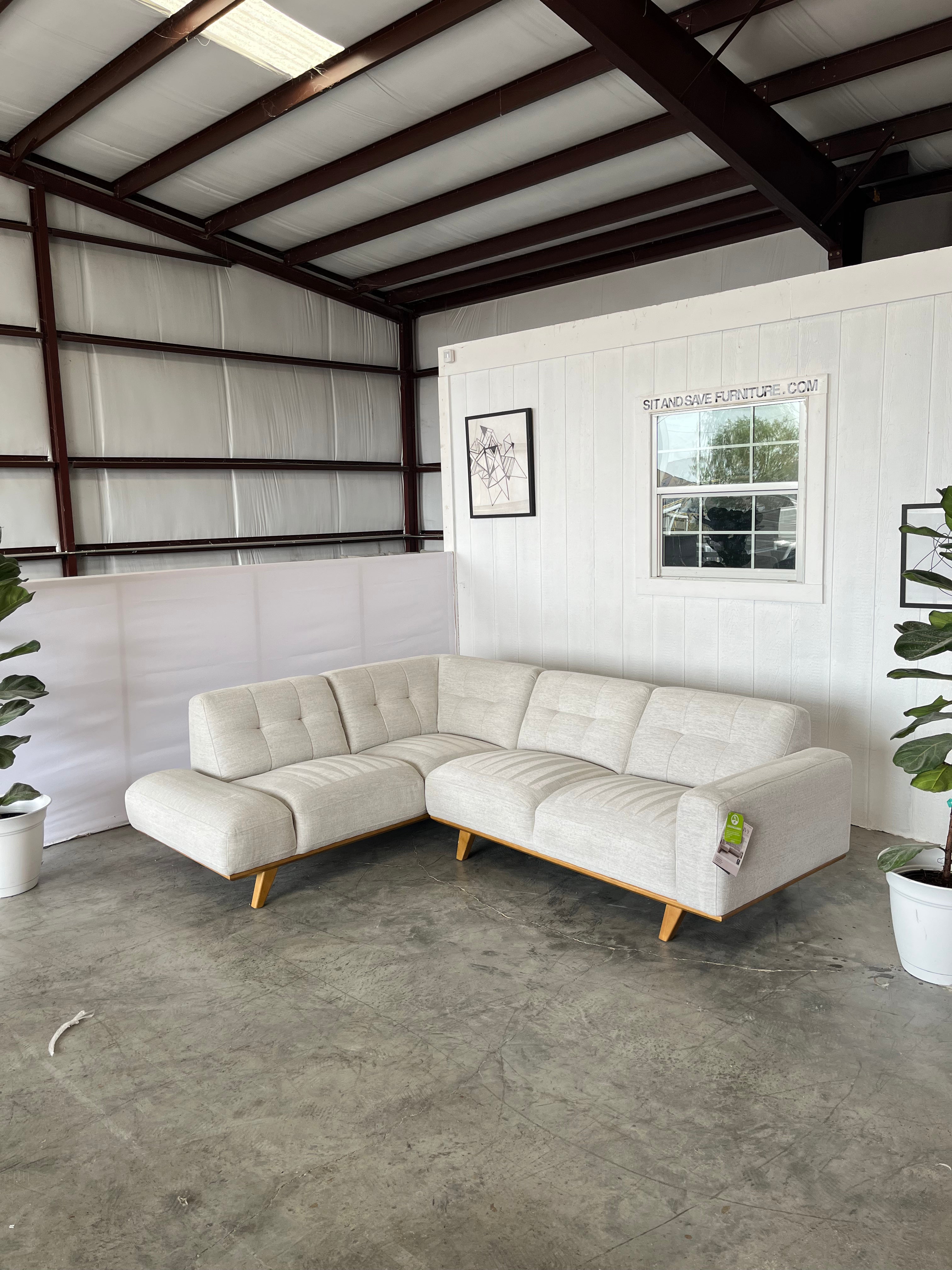 NEW OUT OF BOX - White Sectional Couch