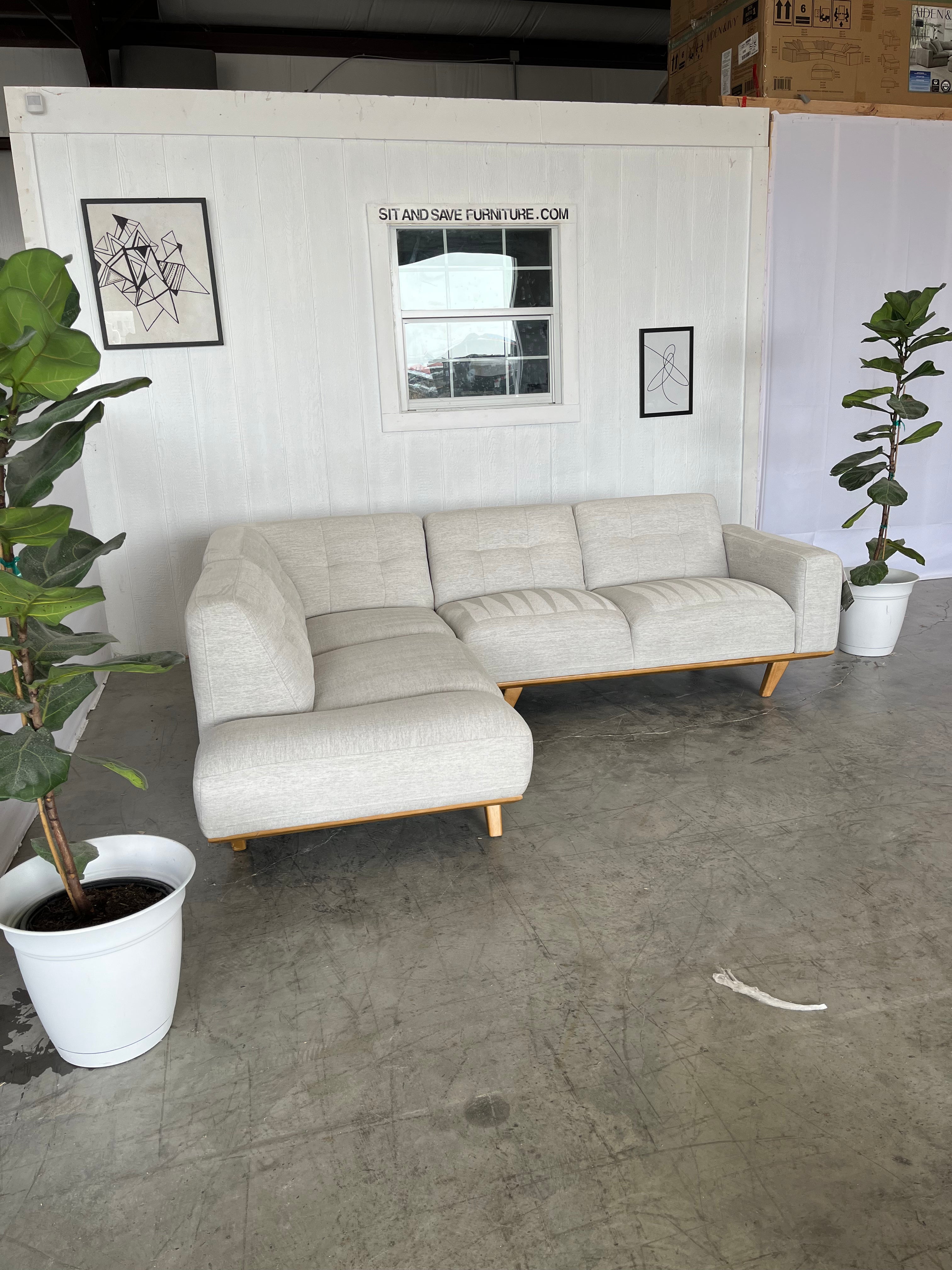 NEW OUT OF BOX - White Sectional Couch