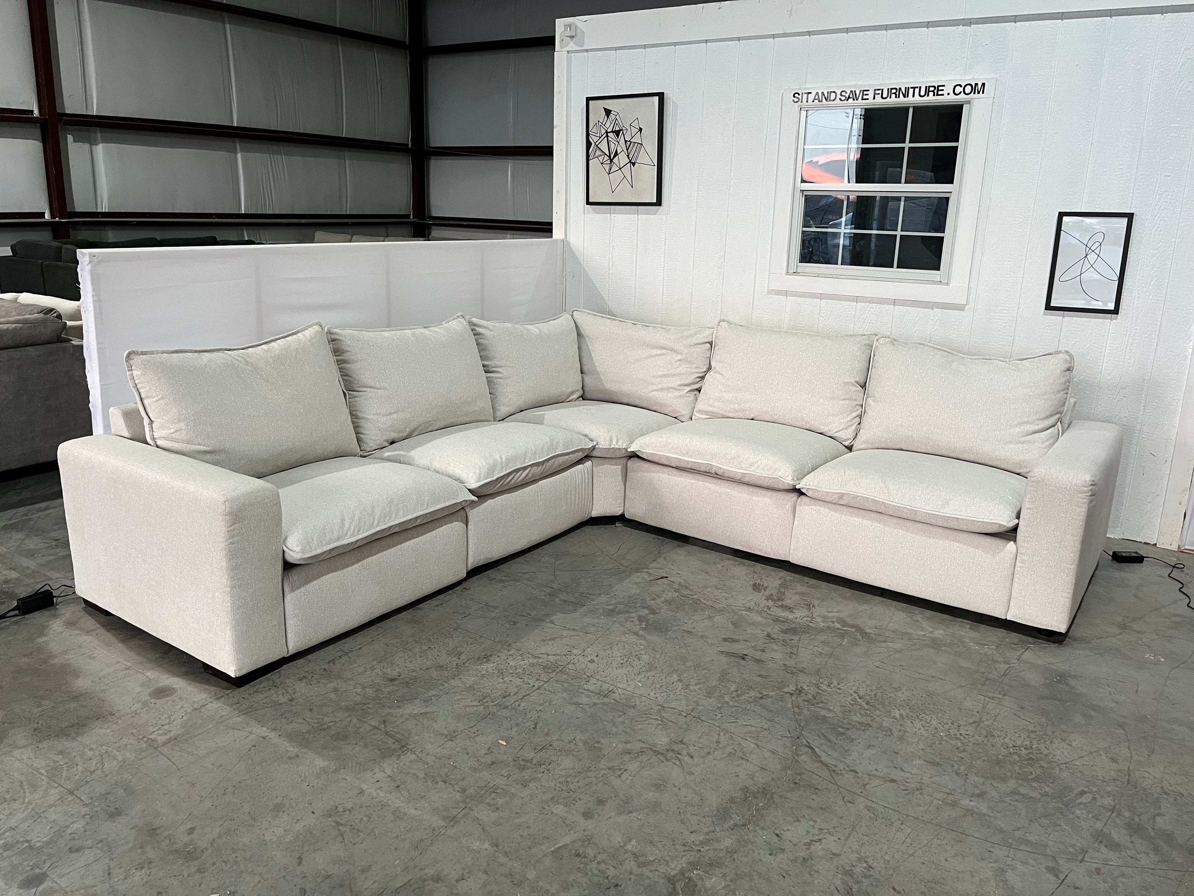 NEW OUT OF BOX - White Reclining Cloud Couch