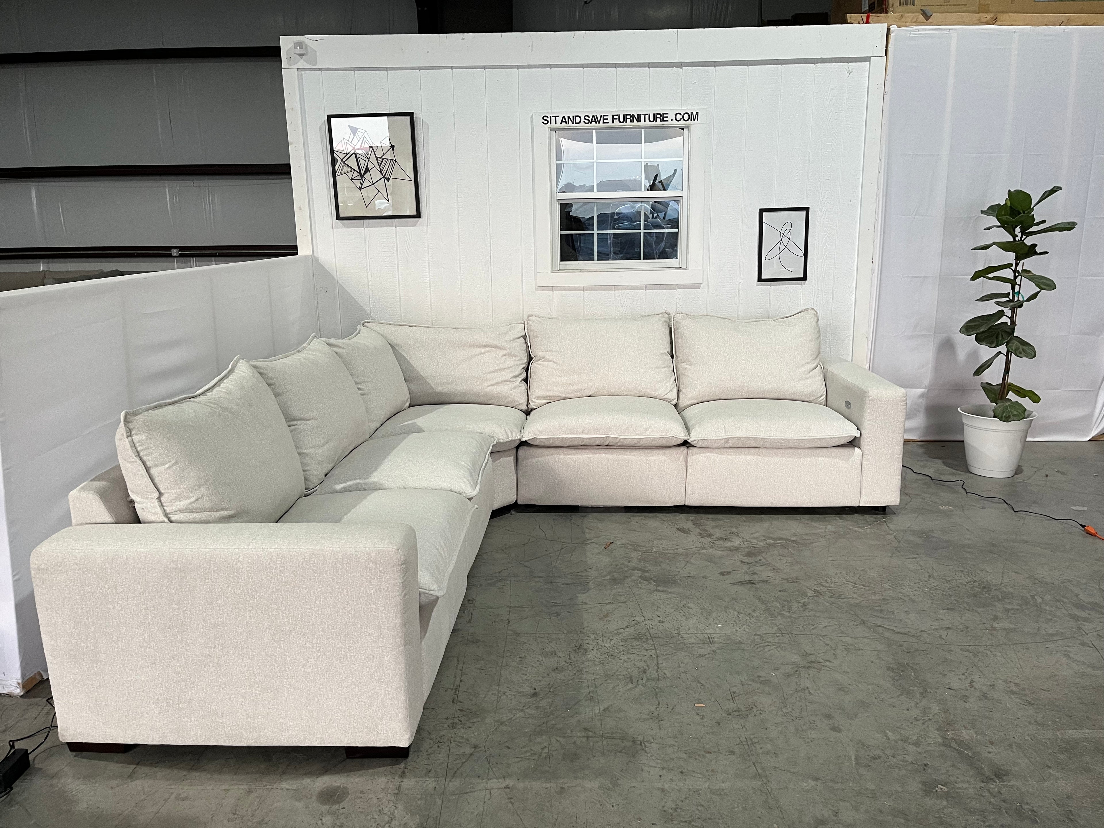 NEW OUT OF BOX - White Reclining Cloud Couch