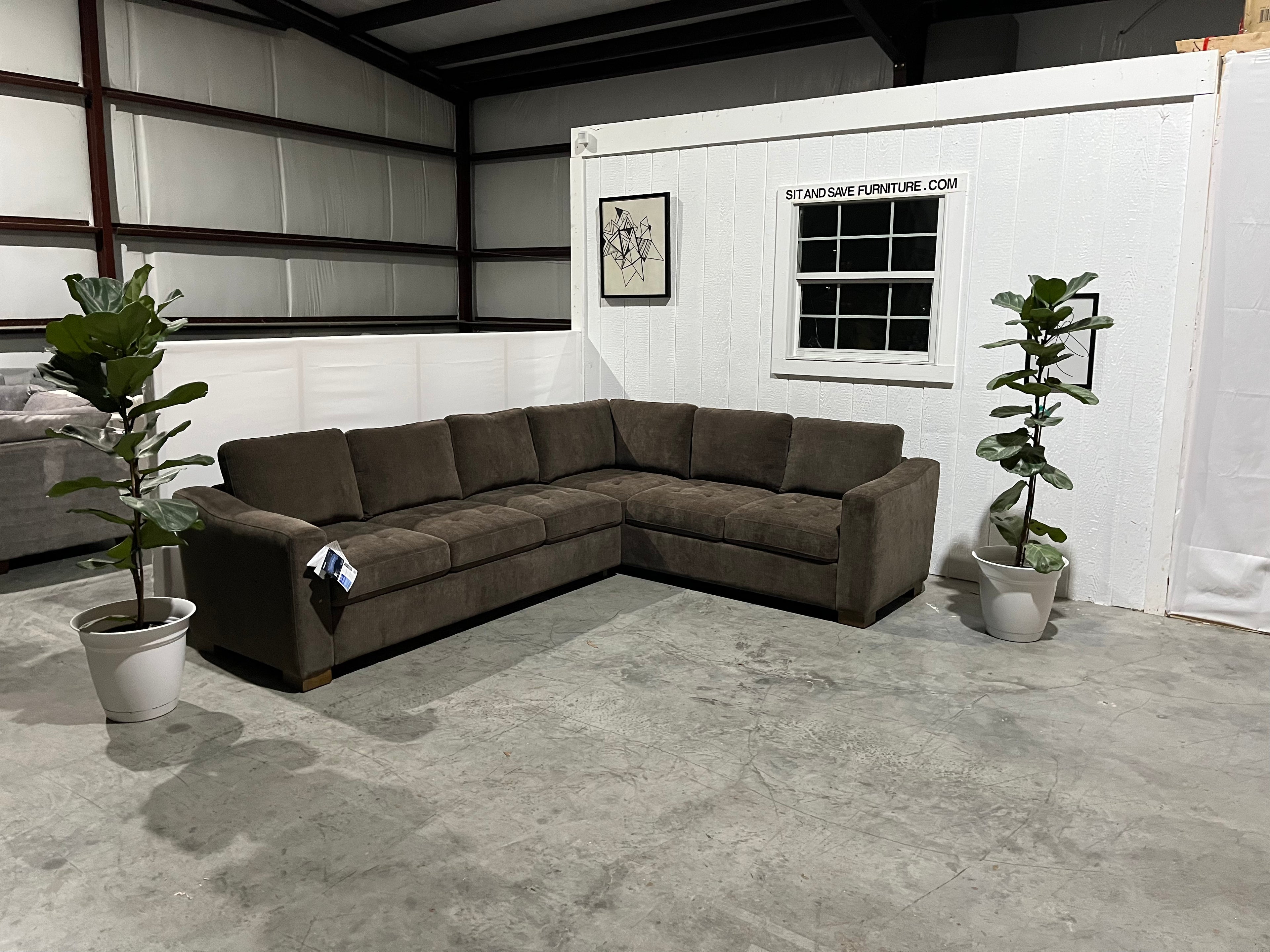 NEW OUT OF BOX - Brown Sectional