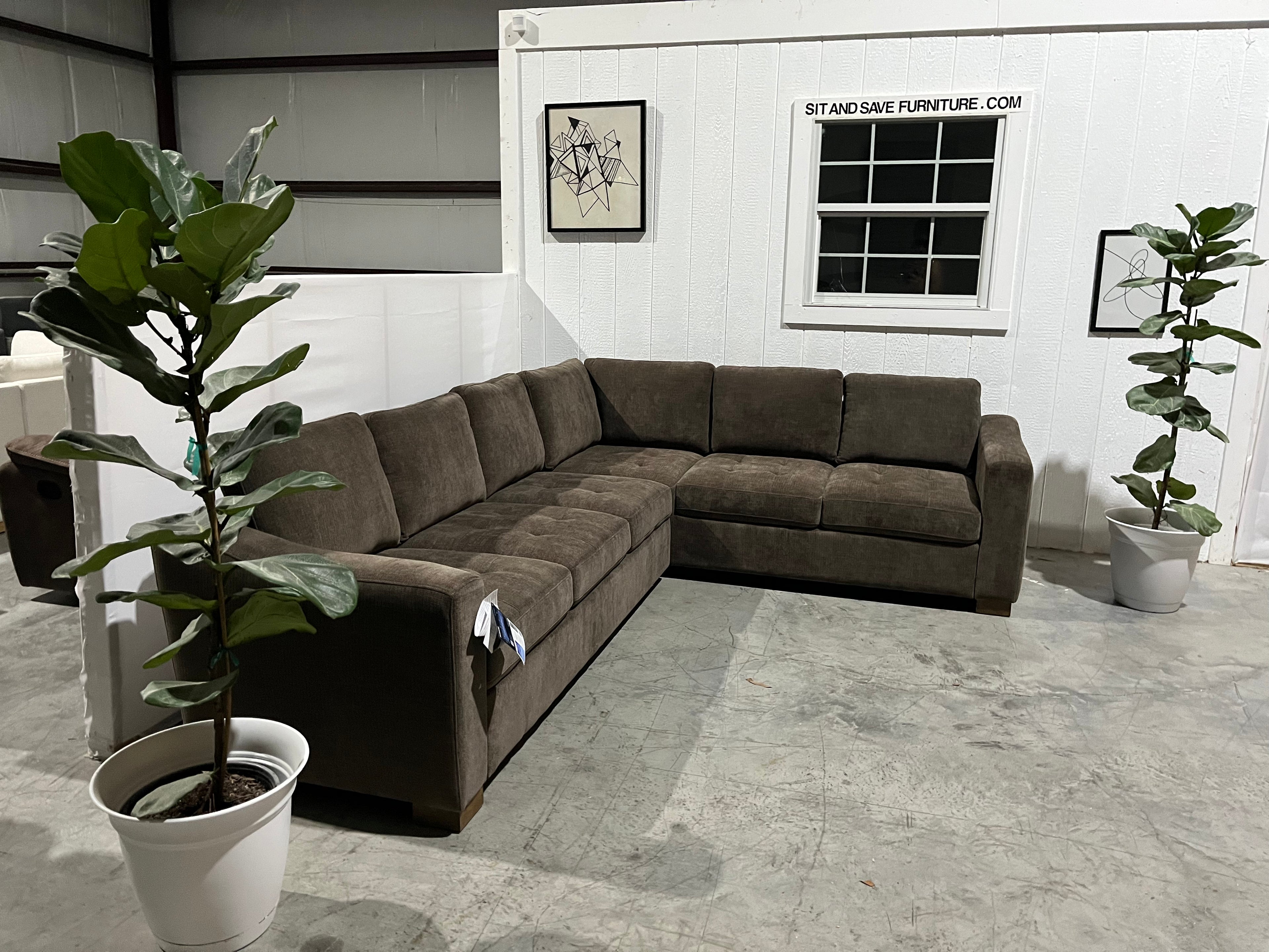 NEW OUT OF BOX - Brown Sectional