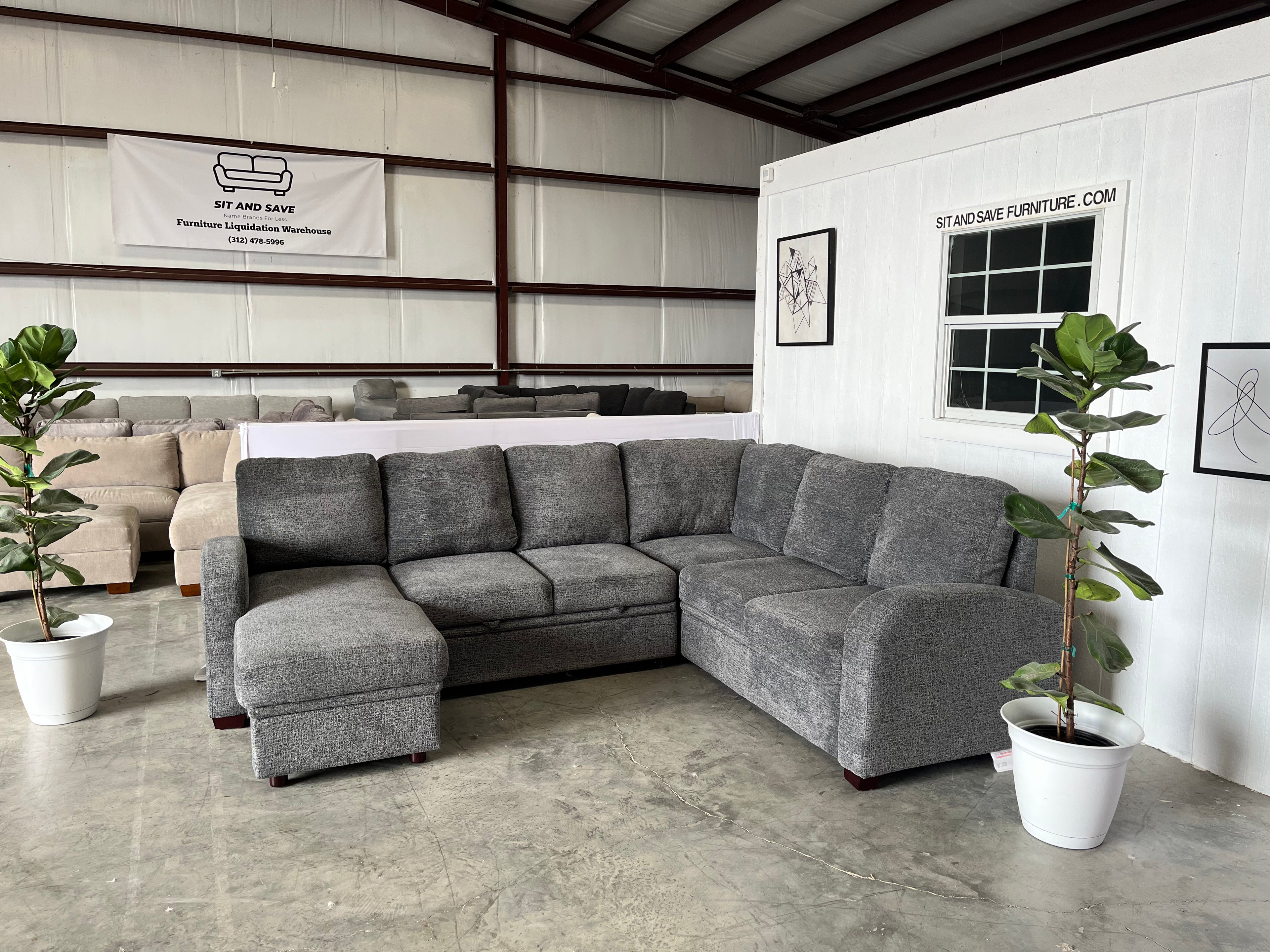 NEW OUT OF BOX - Gray Sleeper Sofa