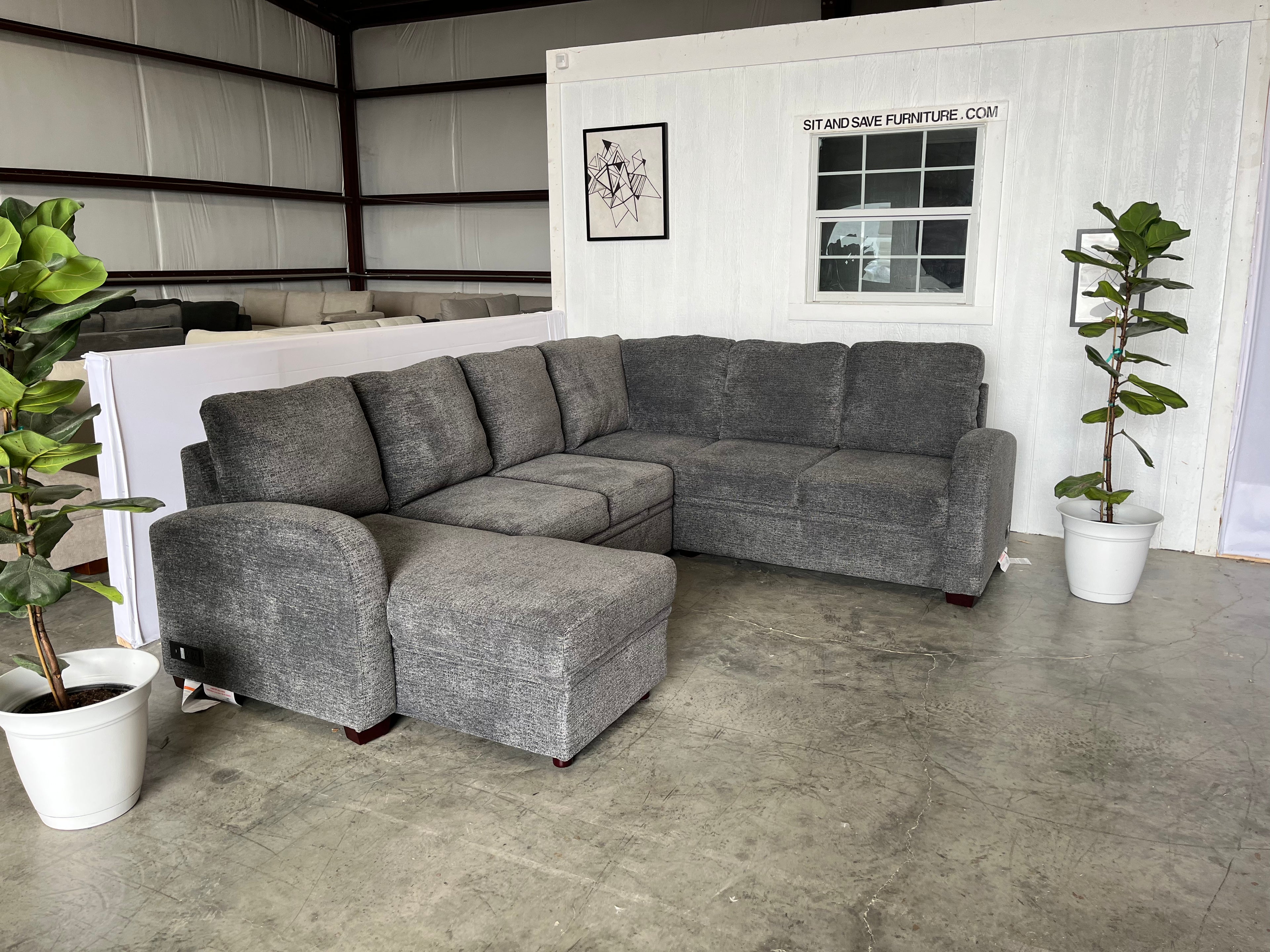 NEW OUT OF BOX - Gray Sleeper Sofa