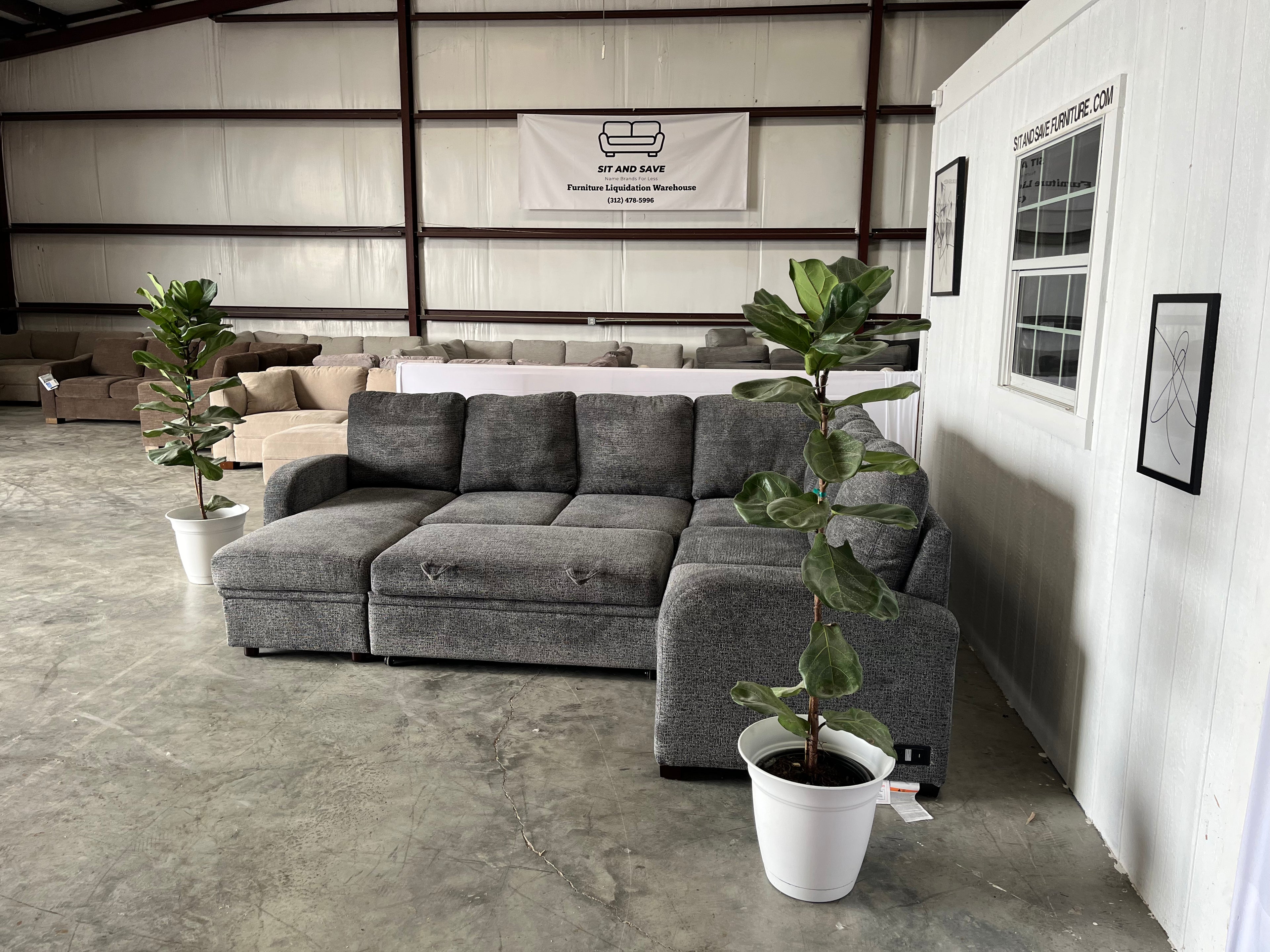 NEW OUT OF BOX - Gray Sleeper Sofa