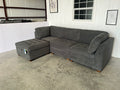 NEW OUT OF BOX - Gray Modular Sectional with Storage Ottoman